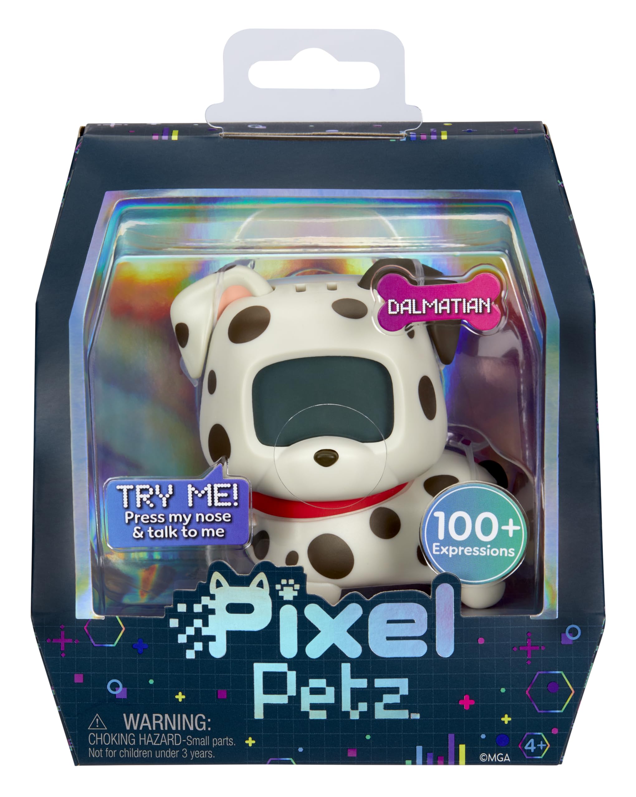 MGA Pixel Petz Dalmatian invites social play with other Pixel Petz.
