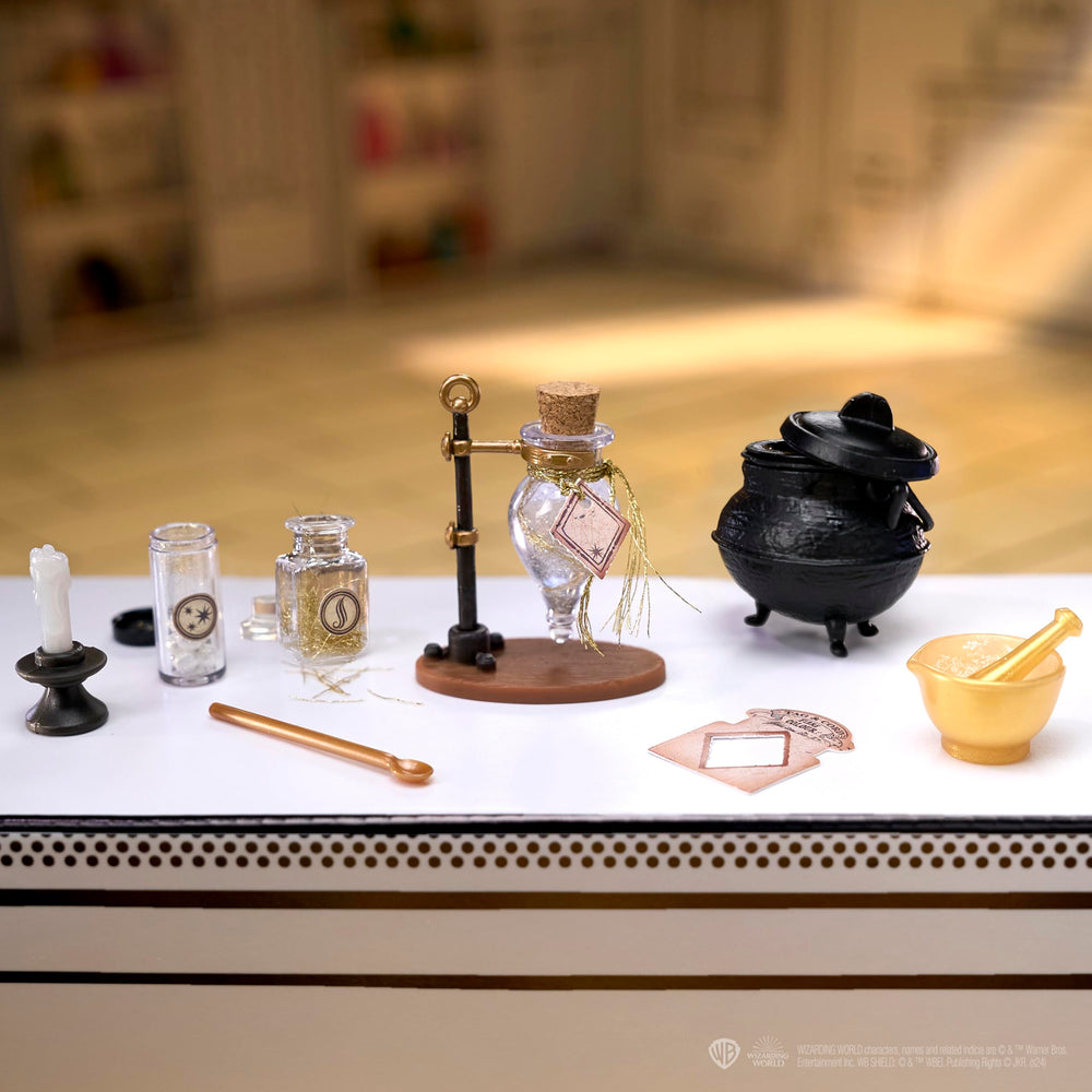 MGA's Miniverse display bottle and table-stand enhances shelf showcases.