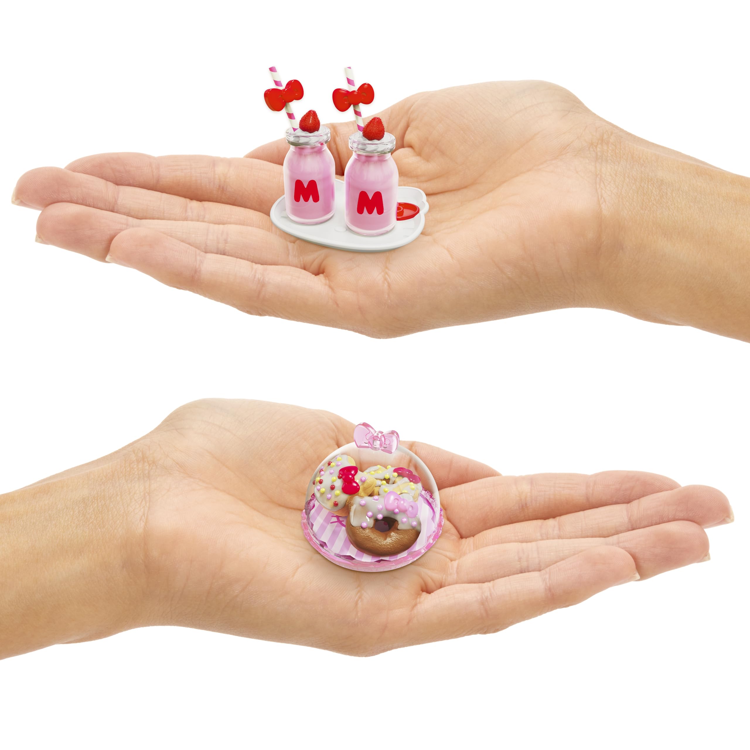 MGA's Miniverse Hello Kitty display case showcases finished minis on tiny tables.