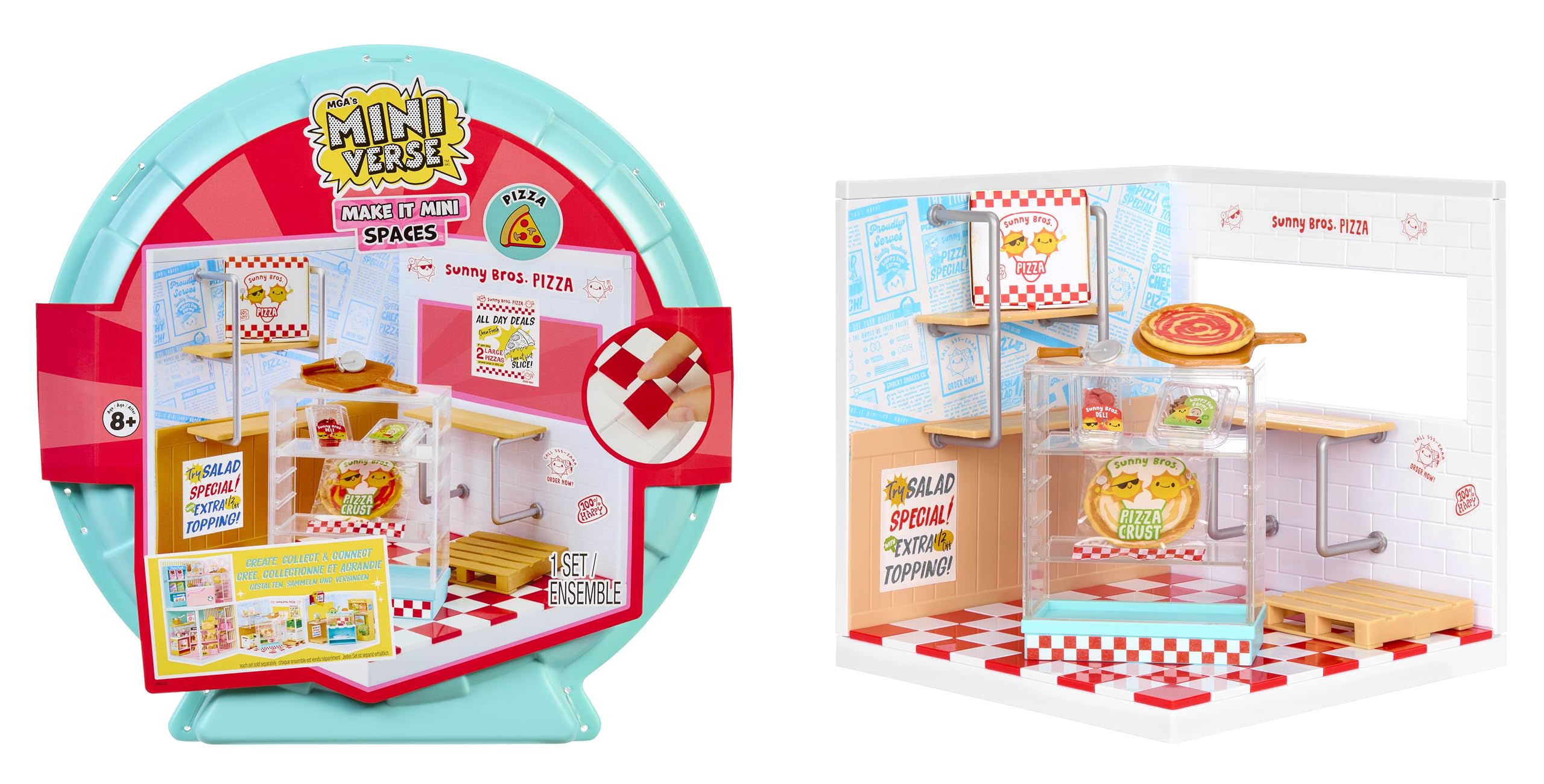 MGA's Miniverse Make It Mini Spaces pizza shop pack for creative play and display