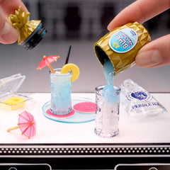MGA's Miniverse Make It Mini Happy Hour resin miniatures set with recipe card and ingredients for crafting.