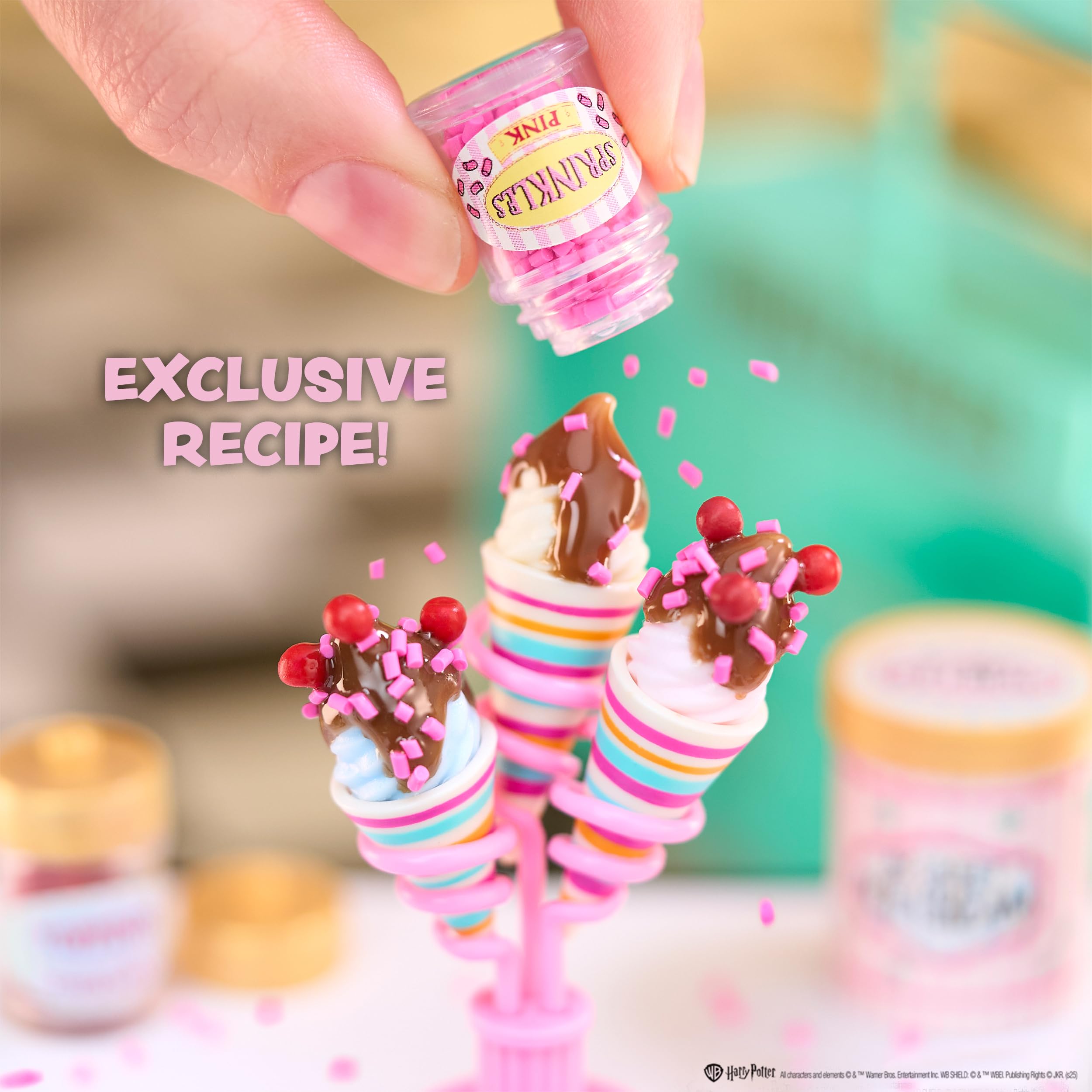 MGA's Miniverse No Melt Ice Cream curing under sun or UV light.