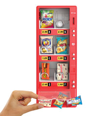 Left-side display shelves of MGA's Miniverse vending showing minis neatly organized for display