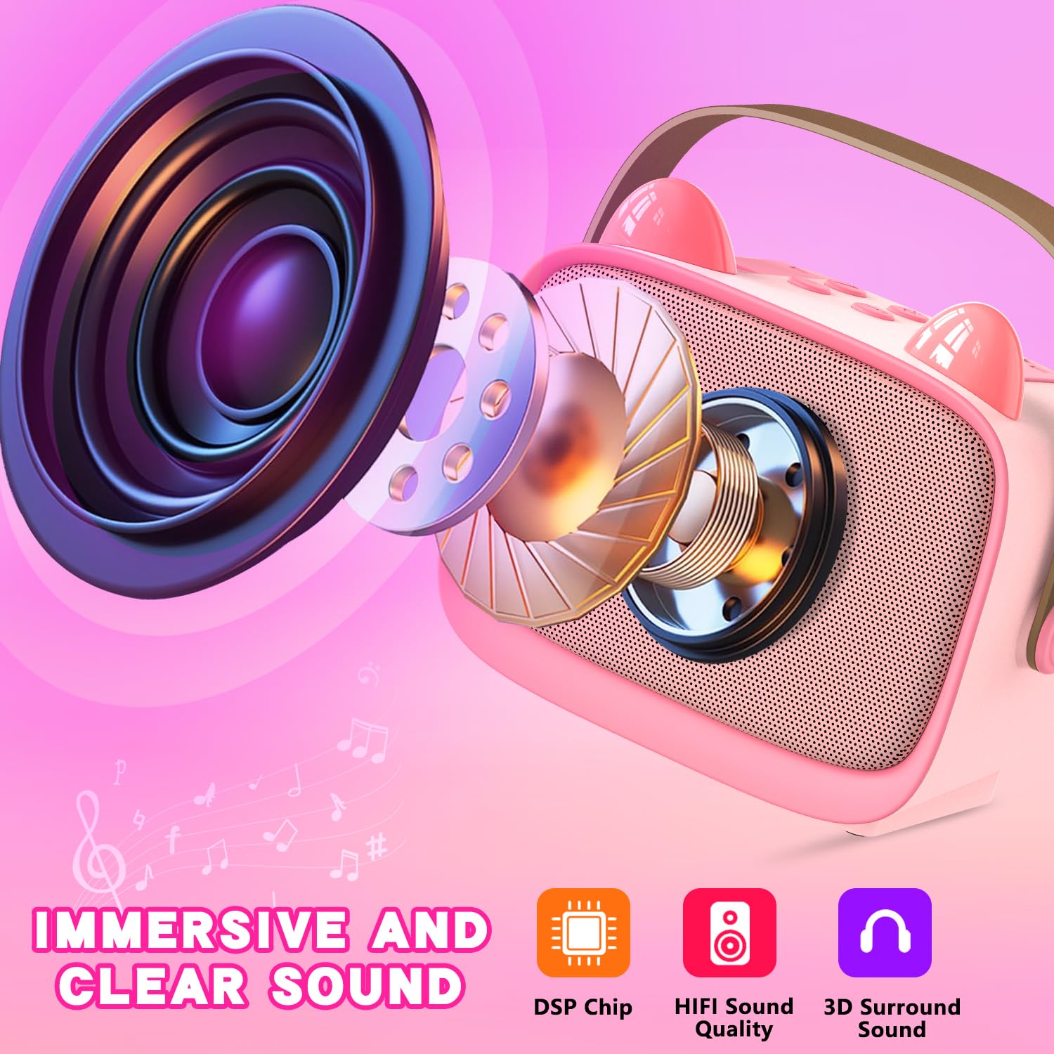 Mgaolo Bluetooth 5.3 connection ensures stable streaming during party play.