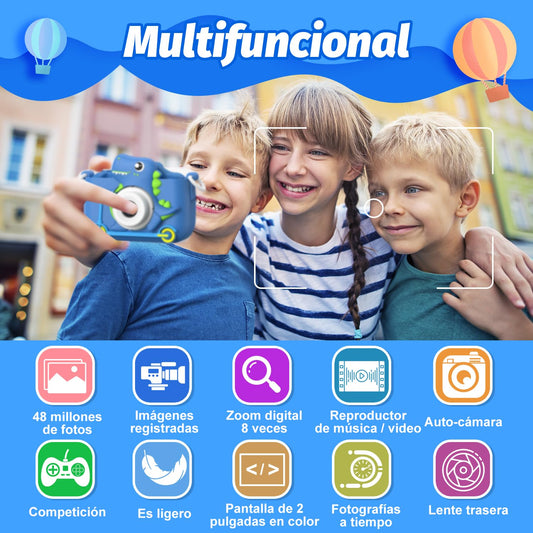 Mgaolo kids camera blue rear lens capturing memories on the go