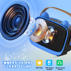 Mgaolo LED light show enhances performances with vibrant color syncing.
