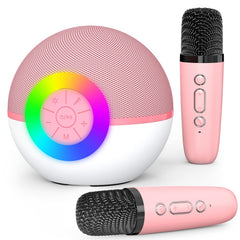 MgaoLo mini karaoke machine pink for portable family sing-alongs.