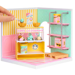 MGA's Miniverse ice cream shop furniture piece offers a focal prop.