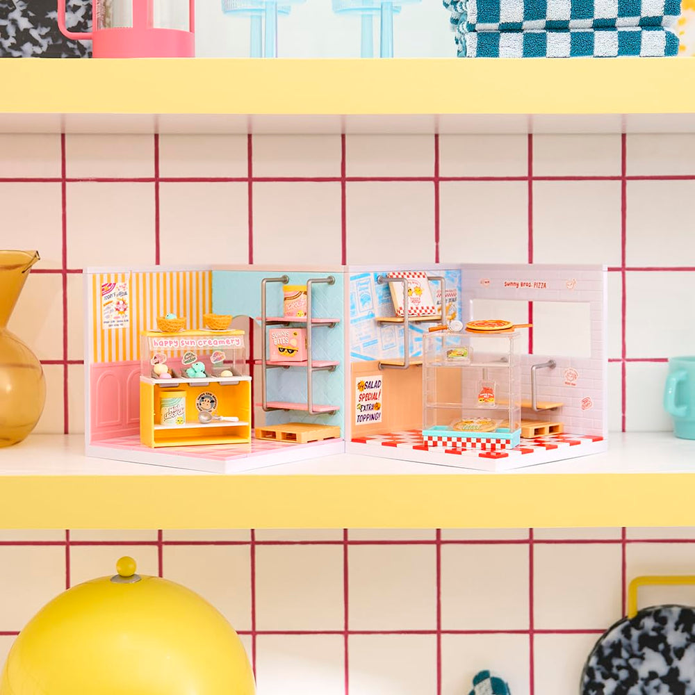MGA's Miniverse ice cream shop surprise ingredients spark mini scene details.