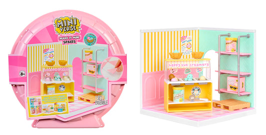 MGA's Miniverse Make It Mini Spaces ice cream shop wall panel for a playful storefront.