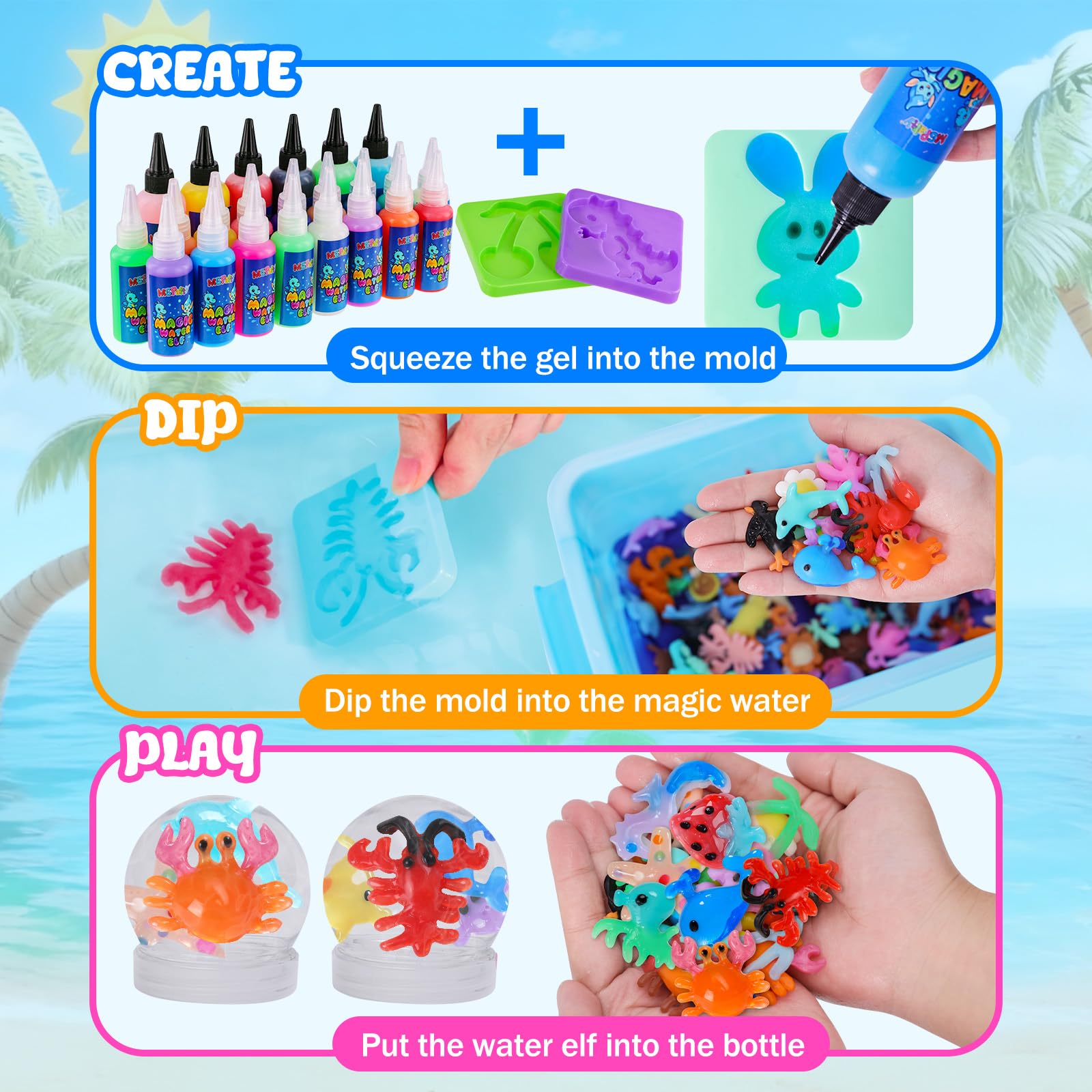 MGparty Magic Water Elf Kit DIY craft setup for hands-on learning at home