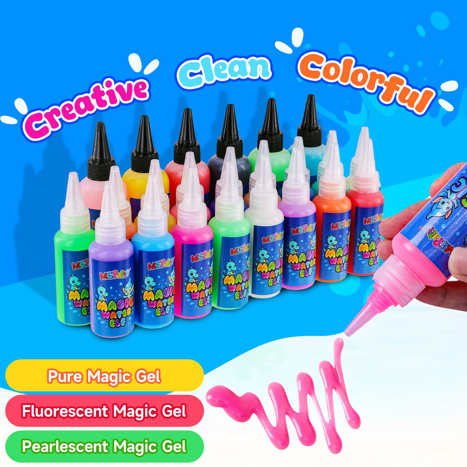 MGparty Magic Water Elf Kit glitter effects add sparkle to aqua pets