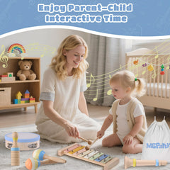 MGparty wood sounder encourages tactile exploration and sound discovery.