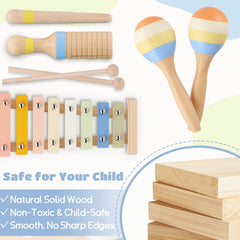 MGparty wooden clarinet toy invites curious exploration and pretend play.