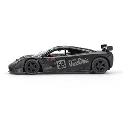 MGT00870 diecast McLaren F1 GTR weathered rear view, highlights post-race character.