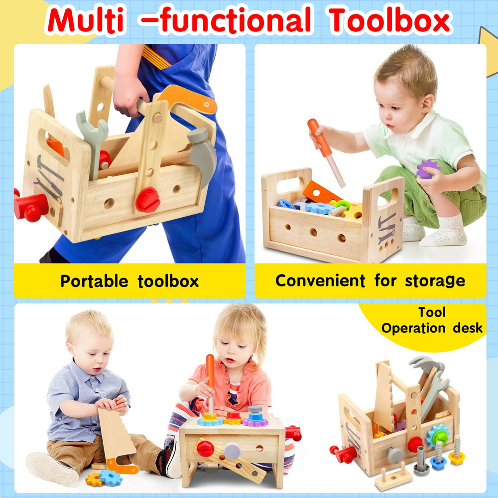 Mgtfbg Kids Tool Set wrench supports hands‑on construction play with solid wood.