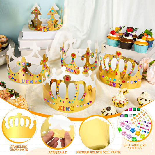 MGZTTHW 35-piece crown set for kids' parties with multiple styles