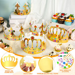 MGZTTHW 35-piece crown set for kids' parties with multiple styles