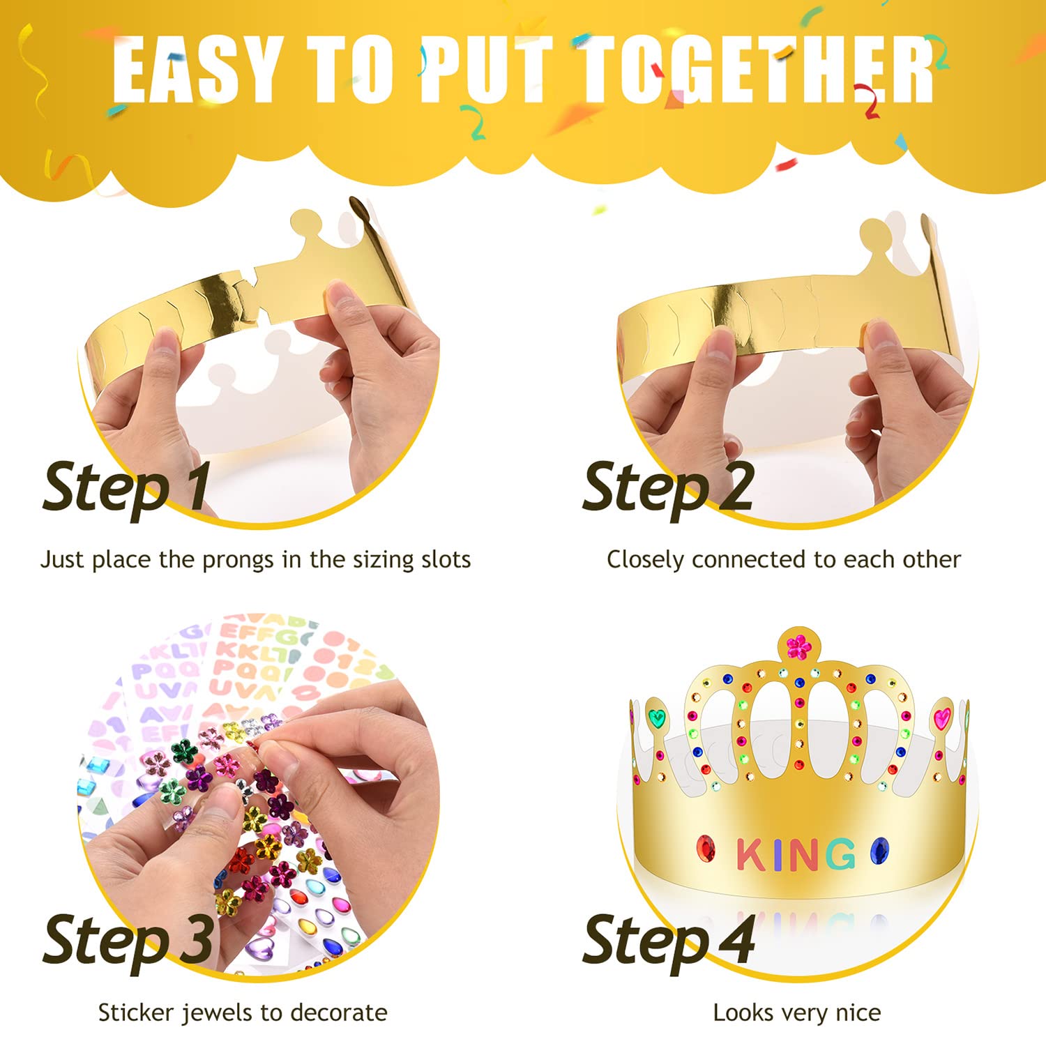 MGZTTHW easy-to-assemble crowns support interactive activities.