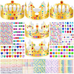 MGZTTHW gold crown kit featuring 35 crowns for DIY party decor and personalization