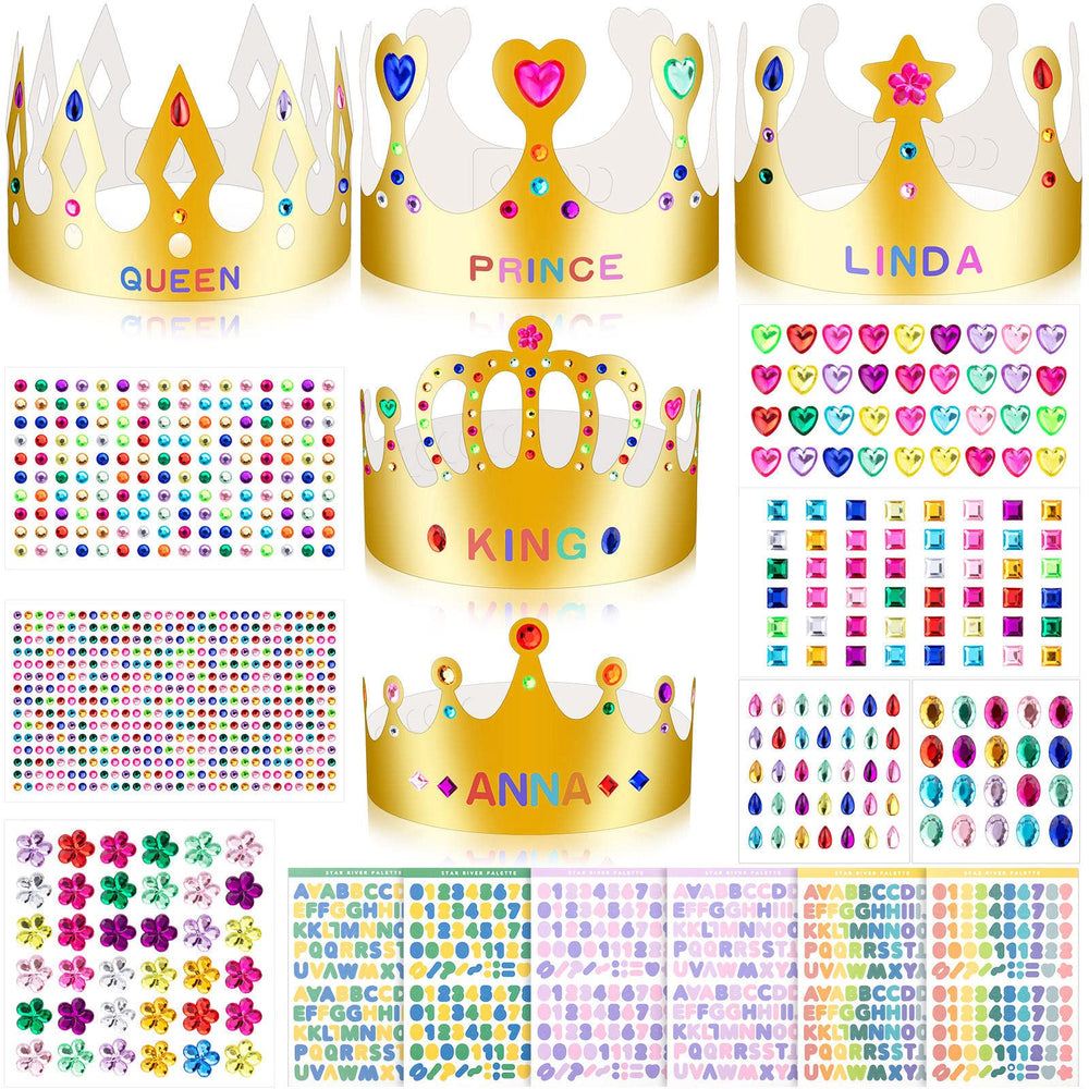 MGZTTHW gold crowns pack with 25 pieces, ideal for quick party decorating.