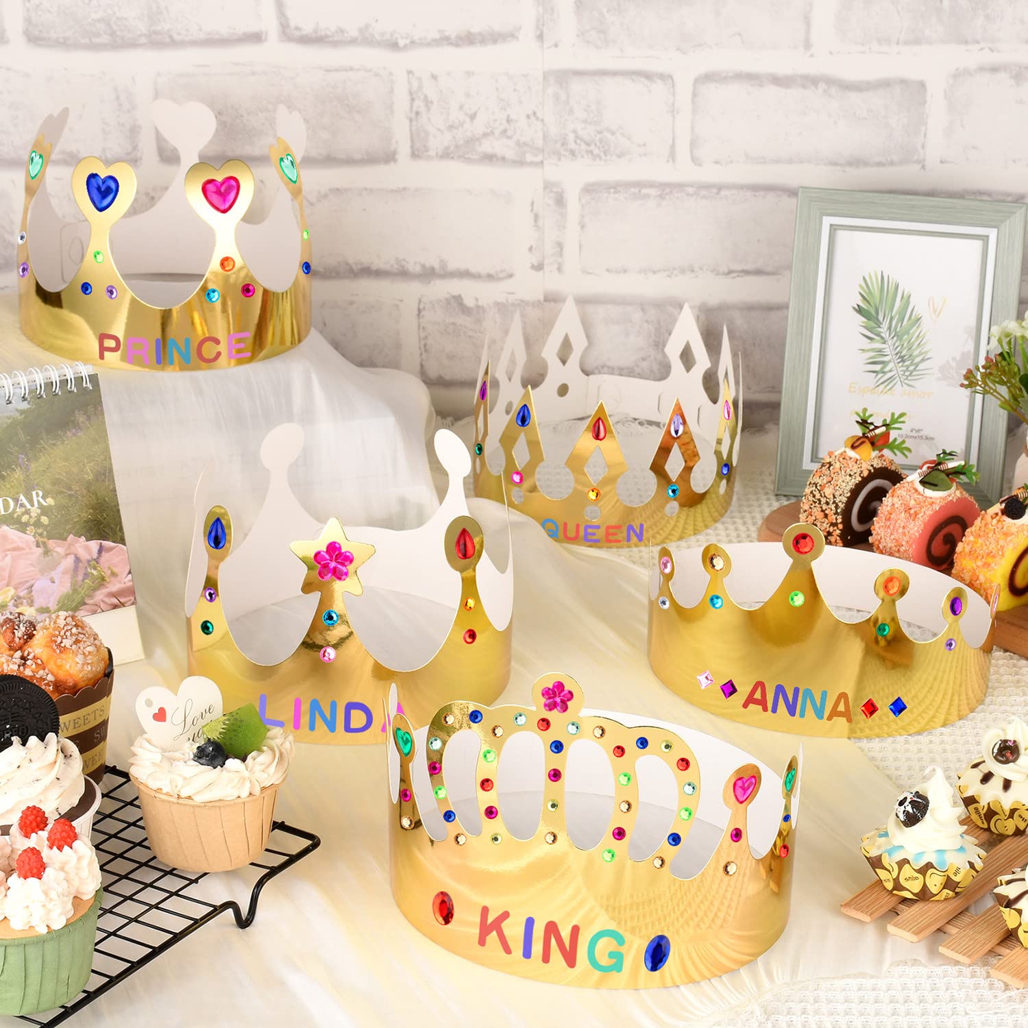 MGZTTHW five-style princess crowns kit for creative DIY celebration accents.