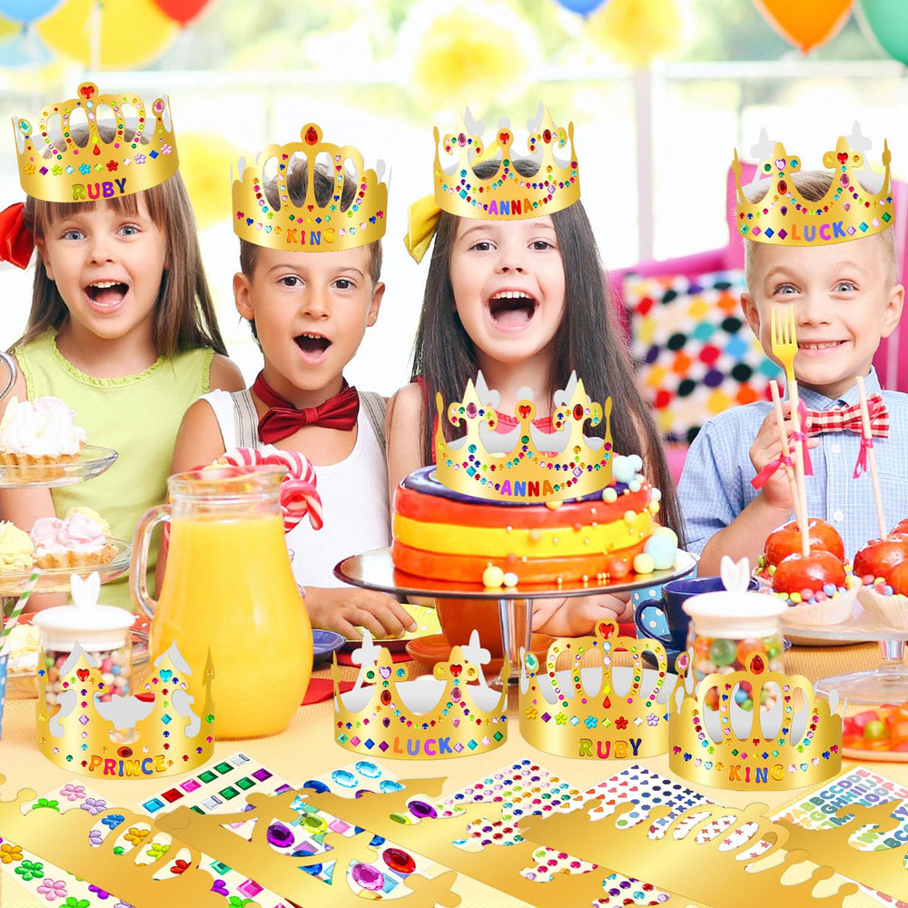 MGZTTHW self-adhesive stickers for crowns with gems and letters