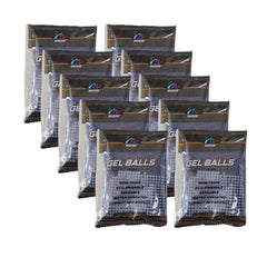 MHHE blue gel balls 7-8mm ready for firing with consistent dispersion.
