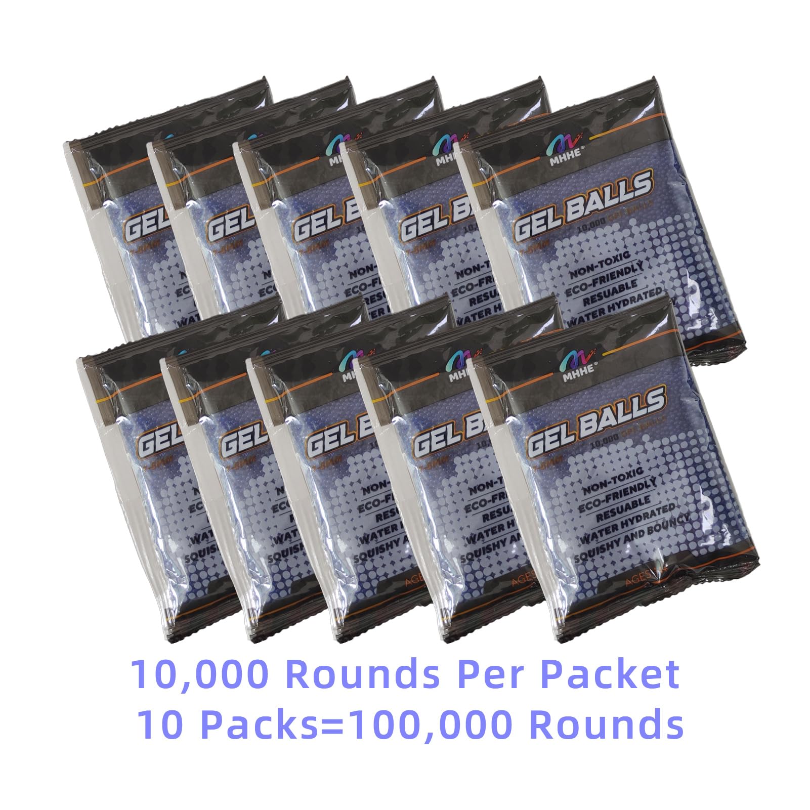 MHHE hydrogel balls water-activation ensures proper size before play.