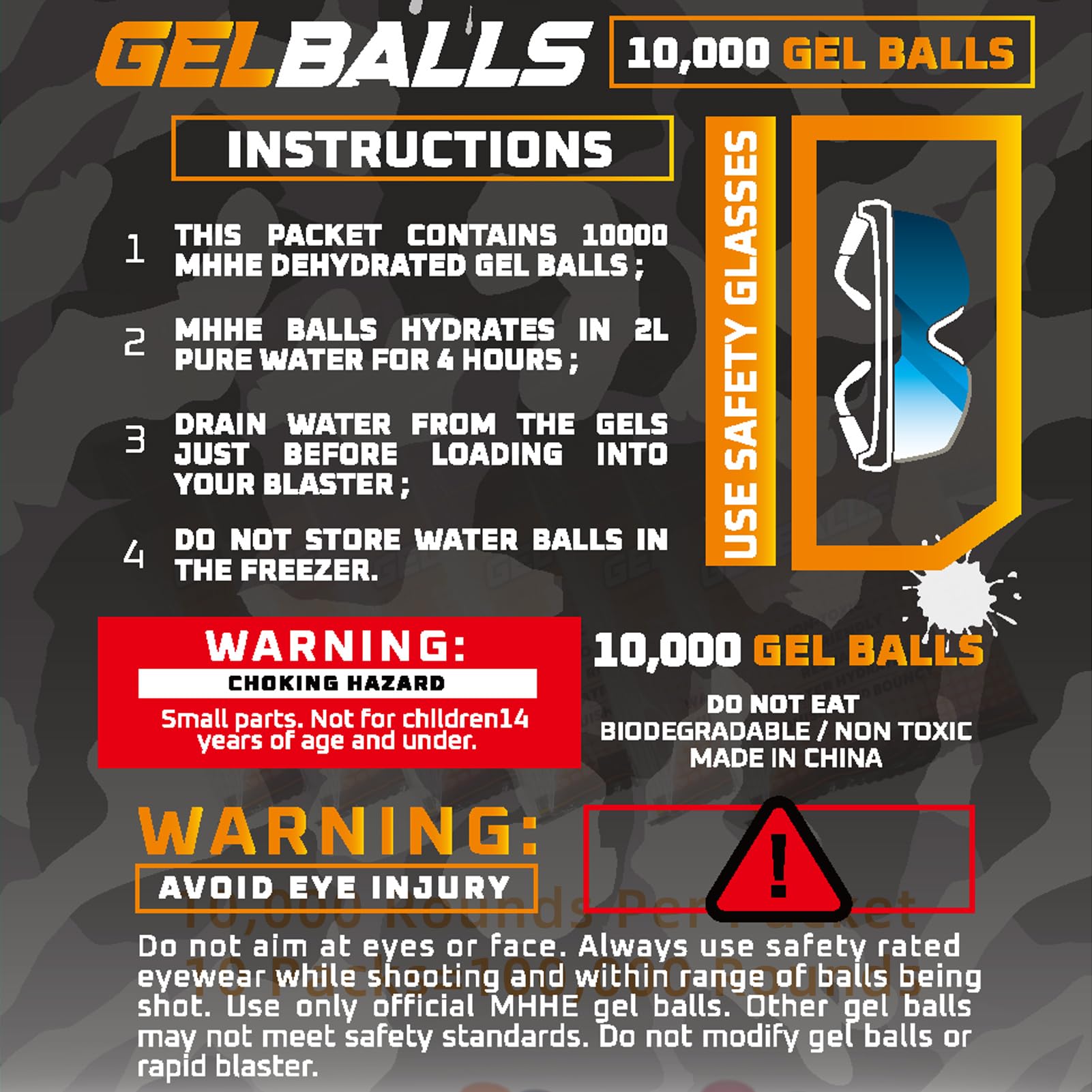MHHE precision gel ammo supports consistent range and target practice.