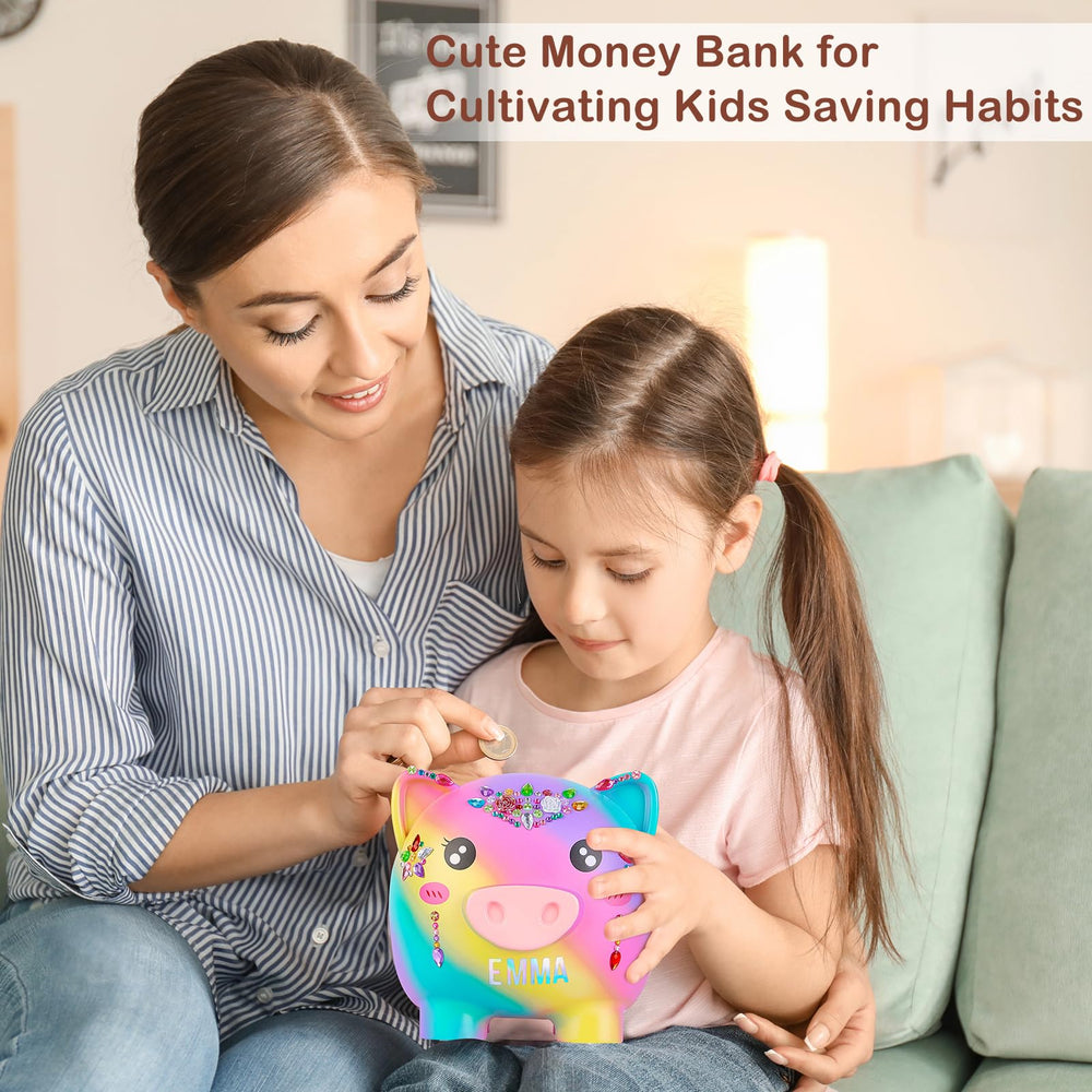 MHJY birthday and Easter gift piggy bank ideal starter savings for kids.