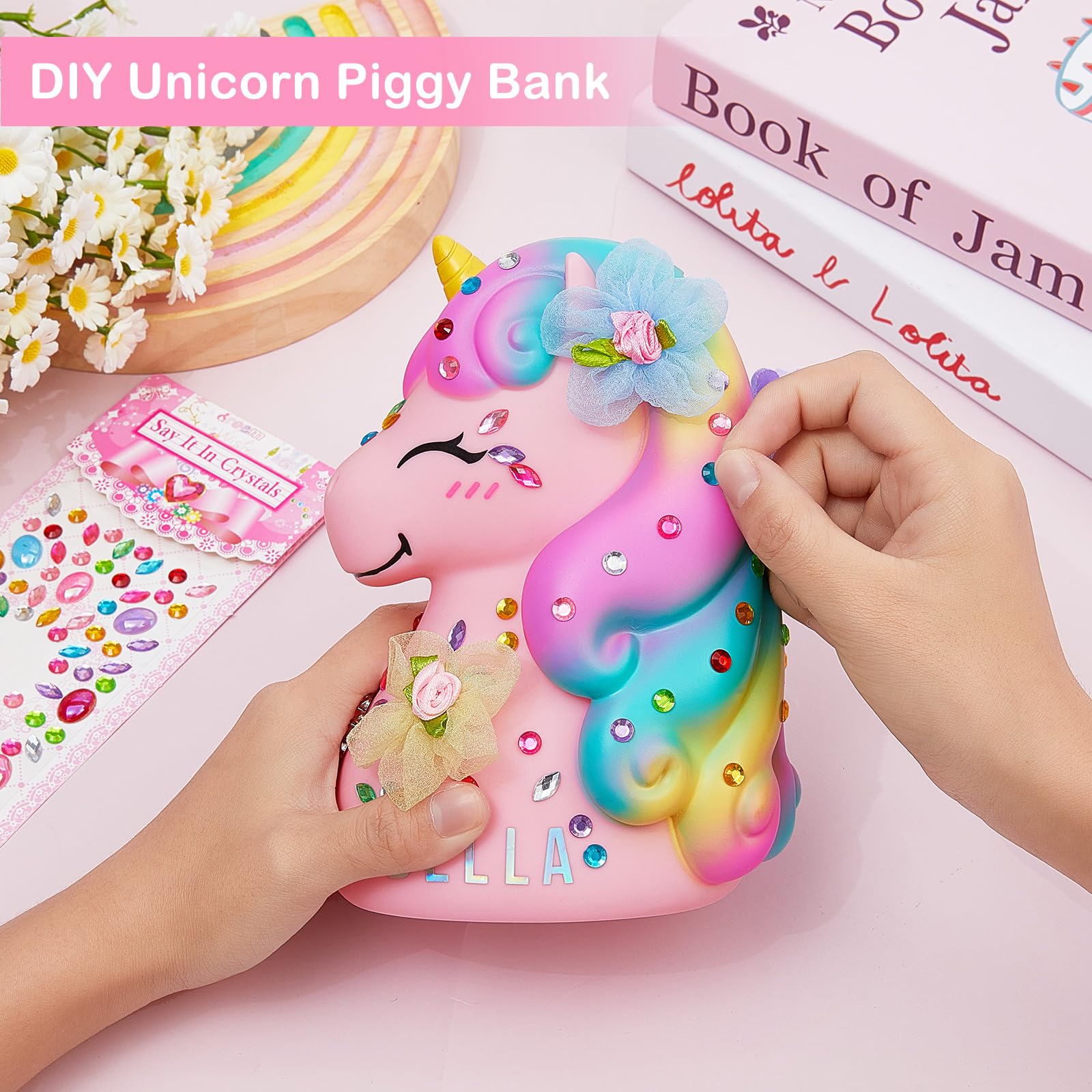 Deposit through the unicorn tail for easy saving.