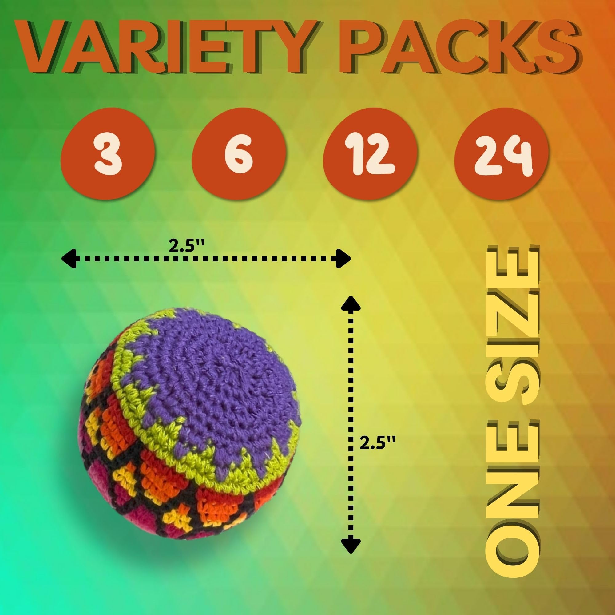 Mia Jewel footbag multicolored-geom-pattern brightens games and practice.