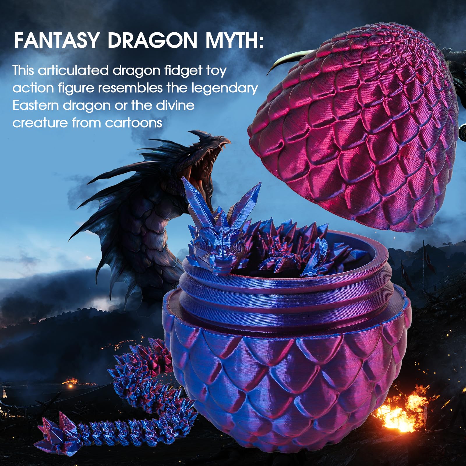 Gift-ready dragon egg for teens and adults from Miai Home