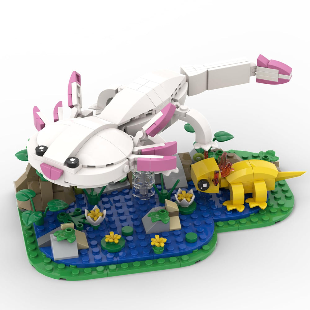 MIAMIACITA axolotl toy figures with river scenery inspire imaginative play