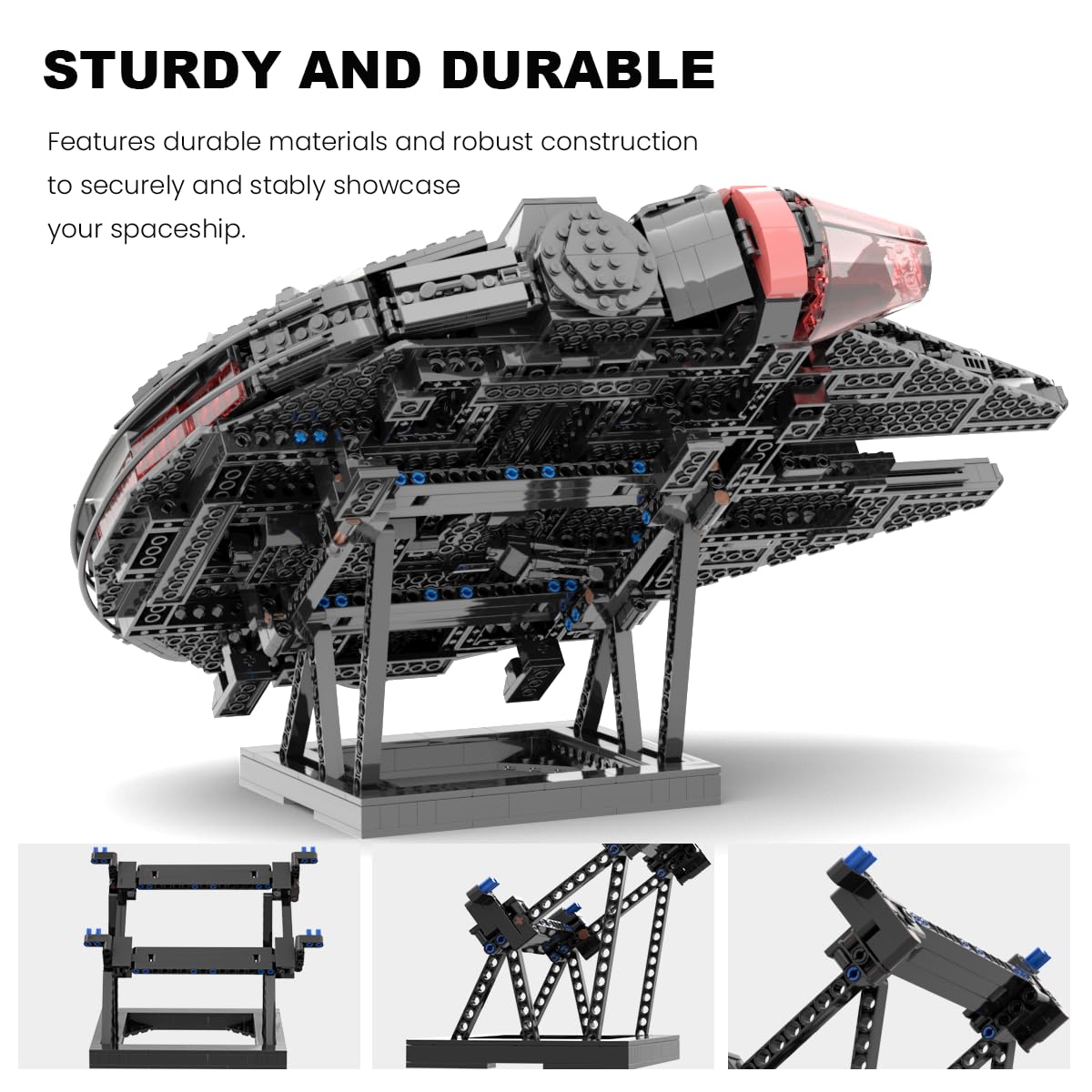 MiamiAcita clear assembly instructions guide quick setup for Lego Falcon stands.