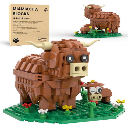 MIAMIACITA Highland Cow Building Set assembly shows a satisfying hands-on project for all ages.