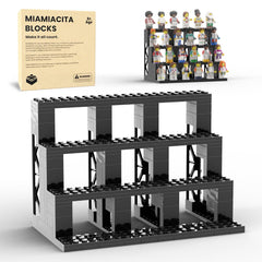 MIAMIACITA Lego display case 4-tier shows 24 figures clearly for an organized collection.