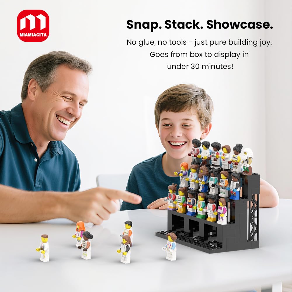 MIAMIACITA minifigure stand elevates home or office presentation.
