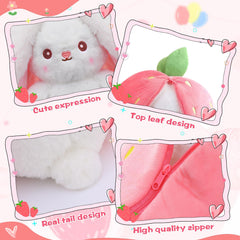 MIAODAM bunny transform zipper highlights reversible design and storytelling play.