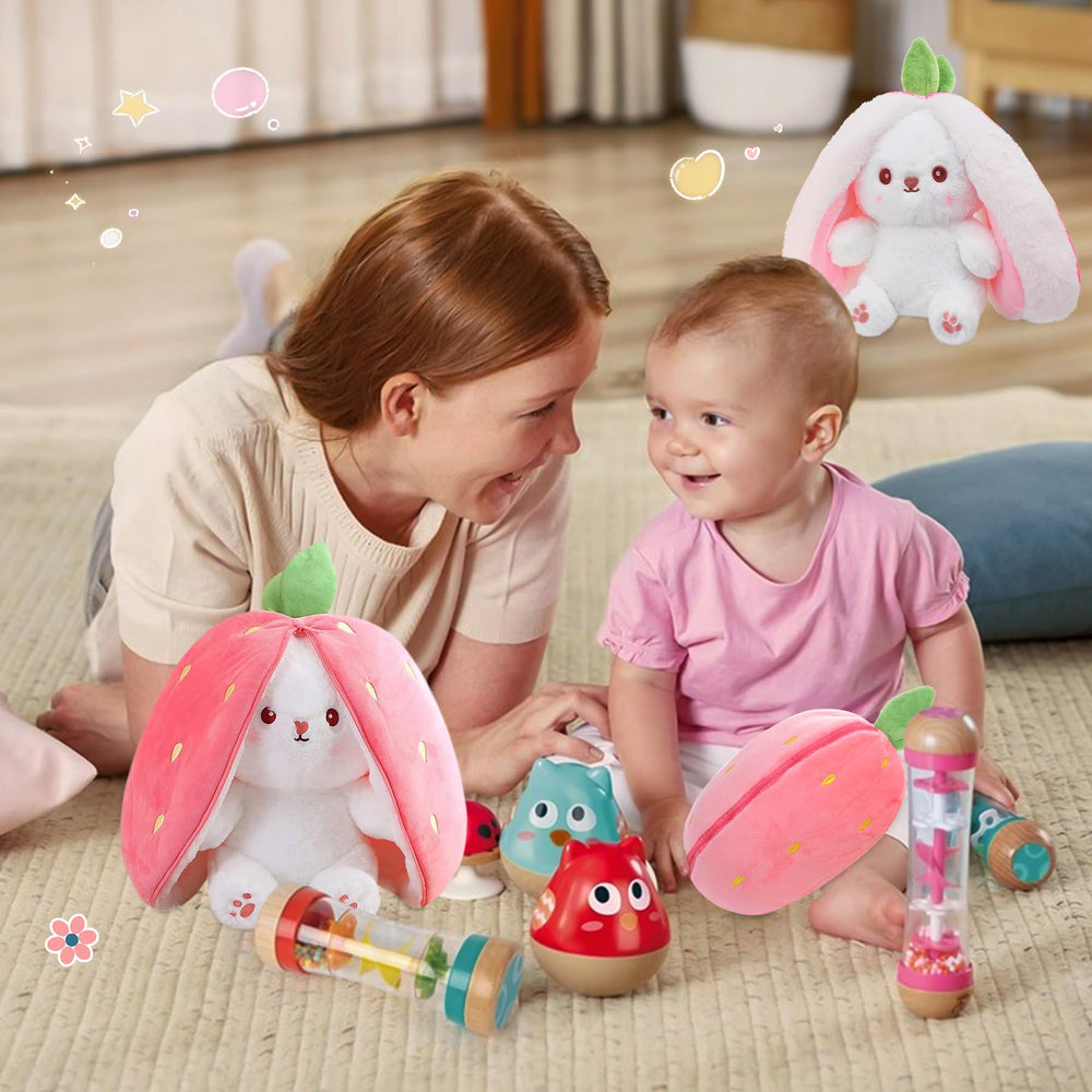 MIAODAM Recycled-stuffing bunny, eco-friendly softness for cuddle sessions.
