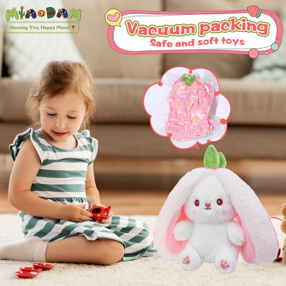 MIAODAM White Rabbit plush, a gentle companion for nap time and reading.