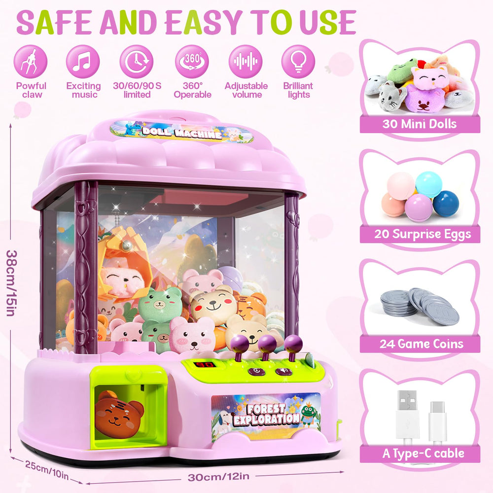 Kids playing the MIAOKE claw machine for family fun at home