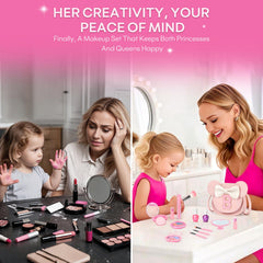 Mibasies four makeup brushes aid precise, age-appropriate application.