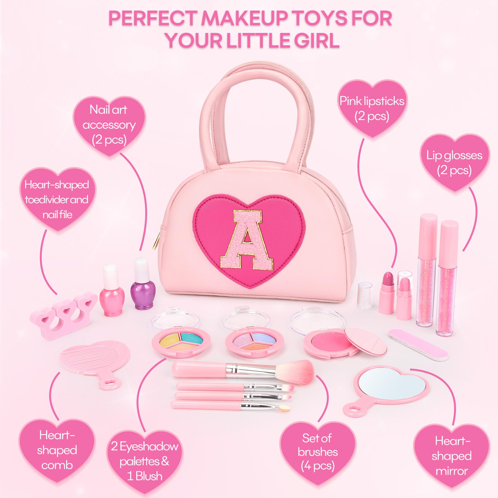 Mibasies heart shaped mirror adds play time imagination during dress up.
