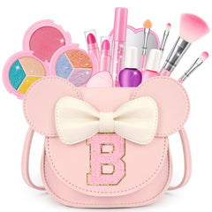 Mibasies 15-piece kids makeup kit in a washable purse for imaginative play.