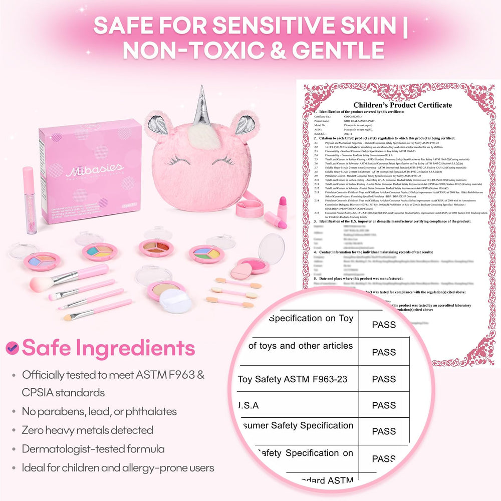 Mibasies lip gloss for kids—shiny finish and simple wipe-clean cleanup.