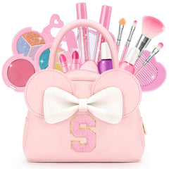 Mibasies kids real makeup kit 18pcs in a pouch, ready for creative play.