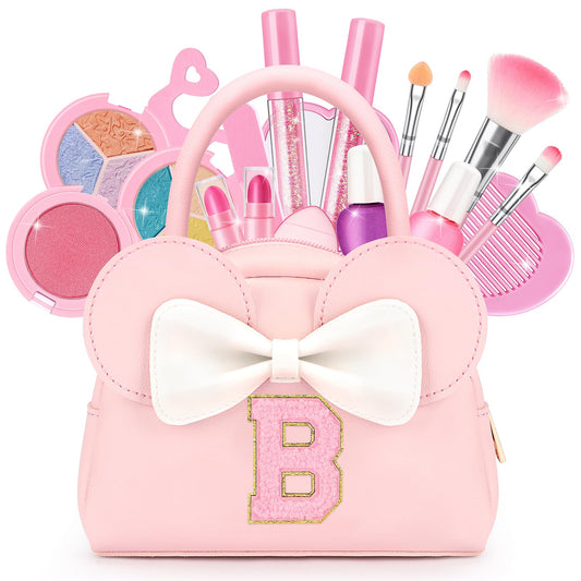 Mibasies kids makeup kit purse top view for portable pretend play
