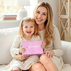 Mibasies mirror and brushes set supports budding makeup looks.